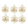 Charms Sansango 6 Stuks 20 20mm Goud Kleur Legering Emaille Bee Hanger Olie Druipend Dier Voor Sieraden DIY Ketting Oorbellen Accessoire