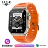 Lige Men Smart Watch For Android iOS AMOLED SCREEN IP68 VATTOSKT PRAVER