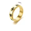 Egyptische Ankh Oog van Horus Ringen Gouden Kleur 14k Geel Goud Angst Fidget Spinner Ringen voor Vrouwen Mannen Anti Stress Sieraden