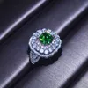 Ontwerper PT950 geplatineerde Mosan voorstel prinses vierkante diamanten ring