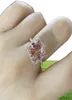 Elsieunee 18K Rose Gold Kolor Morganite Diamond Pierścienie dla kobiet Solid 925 Srebrny Srebrny Pierścionek Wedna Fashion Fine Jewelry Prezent 21885986