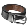 Belts Trendy PU Belt Reversible Rotating Buckle For Professionals And Students Versatile Business Meetings