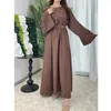 Roupas étnicas Modest Abaya Mulheres Muçulmanas Longas Maxi Vestidos Turquia Oração Kaftan Árabe Islâmico Robe Dubai Eid Party Ramadan Femme