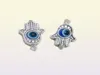 100pcs Hamsa Hand Evil Eye Kabbalah Luck Charms Wisiant do biżuterii bransoletki 19x12mm276k7262500