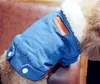 Winter Dog Jacket Puppy Dog Clothes Pet Outfits Denim Coat Jeans Dräkt för Chihuahua Poodle Bichon Pet Dog Clothing Apparel 30 240106
