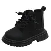 Bottes hiver enfants anti-dérapant bébé enfant en cuir cheville garçons filles chaussures en plein air court mode sneaker CSH1489