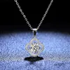 Necklaces Strands Strings Sterling 1 Mosan Diamond Necklace Women's Fashion Clover Flower New Sier Pendant Clavicle Chain