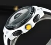 人気のフル機能ストップウォッチウォッチ有名なスポーツレーシングカーラバーストラップチェーンブレスレットスポーツセットオーガークールメンクォーツムーブメント腕時計