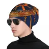 Baretten Maya Azteekse kalender Hunab Ku symbool oranje blauw mannen vrouwen mutsen caps gebreide motorkap hoed warme herfst winter Skullies hoeden