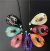 12st Natural Insect fluorescerande halsband Black Scorpion Luminous Pendant Necklace Glow in the Dark Jewelry Party Gift Whole6949684