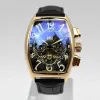 Men's watch designer watches Wristwatches Tourbillon Automatic Mechanical Leather Men's watches Fashion Hollow Skeleton Day Date Men Designer Wholesale Gifts Saat