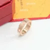 Designer Ring New Jewelry Titanium Steel Sier Love Men And Women Rose Gold Ring For Lovers Couple Rings Gift With Drill