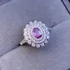 Cluster Rings CoLife Jewelry Luxurious Pink Sapphire Ring For Party 4 6mm Natural Silver 925