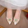 Klänningskor 2024 Våren och hösten Fashion Slim Heel Versatile Bekväma kvinnors utkläder Hög bröllop Enskild sko Kvinnor