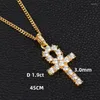 Chaînes Vojefen Mode Croix Ronde Moissanite Collier Pendentif Réel Argent 925 Bijoux Cou Couples Dans Colliers Femmes Accessoires