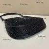 Mantiansing underarm 2023 Satin handväska täckt med glittrande importerade kristallmode kvinnors axel trendig crossbody väska