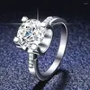 Кольца-кластеры AETEEY 0,5-2 карата D Цвет, квадратное кольцо с настоящим муассанитом и бриллиантом, чистое серебро 925 пробы, позолота 18 карат, ювелирные изделия, подарок для