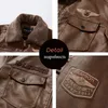 Men's Autumn And Winter Embroidery Original Leather Moto Biker Coat Jacket Motorcycle Style Casual Warm Overcoat 240106