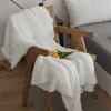 Одеяла сплошной цвет пушистое пуховое вязаное одеяло кондиционер комната диван-кровать дышащее полосатое волосатое одеяло из микрофибры