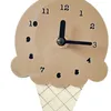 Horloges murales horloge forme de crème glacée suspendue décoration de la maison chambre à coucher