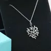 DFWTデザイナーTIFFANSETペンダントネックレスホット販売THOME 925 STERLING SILVER HEARTHED OLIVE LEAF GILDED NECKLACE TIJIA FASION NICHE CollarBone C