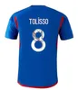 2024 Maillot de Foot Soccer Maglie Lyonnais Caqueret Tagliafico Tolisso Jeffinho OL AUAR FANS Player Shirts 23 24 Home Away Man Sarr Man Lyon Kits Kits