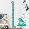 Dessin animé bébé dinosaure enfants hauteur autocollant PVC auto-adhésif girafe licorne enfants hauteur règle animal mur autocollant décor à la maison 240106