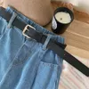 Ins koreanische Baby Mädchen Herbst Jeans lose gerade Zylinder elastische Taille Kinder Hosen lässig vielseitige Kind Mädchen Hosen 240106