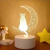 1PC USB Power 3D Night Light, LED Illusion Lampa stołowa, dla dziewcząt Kobiety Przedstawienie urodzin Dzień Matki, wyścigi, kota, piłka nożna, skrzypce, miłość, nocne światło niedźwiedzia