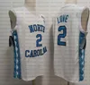 Kentucky Reed Sheppard Oscar Tshiebwe Jerseys College College Carolina do Norte Tar Heels 2 Caleb Love Basketball Jerseys Blue White Stitched