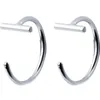 Boucles d'oreilles MloveAcc 925 solide en argent Sterling véritable mode petit bâton mignon demi-cercle pour femmes filles enfants cadeau bijoux