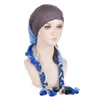 Ethnic Clothing Muslim Fashion Hijab Cap For Women Underscarf Long Tail Braid Design Soft Turban Islamic Femme Musulman Headband