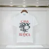 Casablanca hommes T-shirt mode populaire haute rue coton T-shirt pull motif imprimé décontracté respirant hommes et femmes