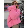 Yellow Down Jacket Women Coat Black Hooded Fashion American Streetwear Y2K Style Duck Feather Female Winter Short Outwear 240106