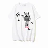 صيف Tirt Designersoff Thirts فضفاضة Tees Tops Man Disual Luxurys ملابس الشوارع شورتات الأكمام Polos tshirts S-X Offs White for Mens V7