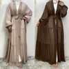 Etnik Giyim Müslüman Kadınlar hırka boncuklu Abaya piskopos kol hafif bayan Arap Kemer Gevşek Çökel
