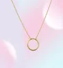 Proste wisiorki do koła Naszyjnik Eternity Naszyjnik Karma Infinity Silver Gold Minimalist Jewelry Naszyjnik Dainty Circle 1854275