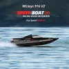 Wltoys WL916 RC BOAT 2.4GHz 55kMH عالي السرعة عالي السرعة طراز القارب على بعد التحكم في الزورق السريع الأطفال RC 240106