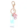 Porte-clés Mini champignon porte-clés pour femmes mignon cristal Kawaii porte-clés fille téléphone portable sac porte-clés homme Moto voiture anneau