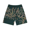 Designer Shorts Rhudes Cashew Fleur Lettre Jacquard Tricoté Été Nouveau Cordon Lâche Casual Split Pantalon Tendance Pour Hommes Et Femmes