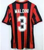 Retro futbol formaları uzun kollu kaka baggio maldini van basten pirlo inzaghi ac gullit shevchenko vintage gömlek klasik milans futbol gömlek 96 97 06 06 07 07