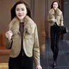 ZXRYXGS – veste en cuir pour femmes, vêtement d'hiver polyvalent, épais et chaud, haut de gamme, amincissant, tendance coréenne, 2024