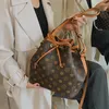 2024 Femmes Designer de luxe imprimé Pull-ceinture seau sacs en cuir souple sacs à main mode grande capacité Internet Celebrity Ins sac à bandoulière