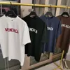 Camisetas masculinas designer de manga curta de verão Balencaigalies coreanos personalizados de camiseta redonda de roldana de pescoço redondos