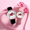 Wristwatches 2-Piece Top Luxury Couple Digital LOVE Leather Quartz Watch Set For Men And Women Casual Valentine's Day Christmas Gift