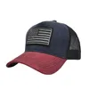 Chaps de camionneur de concepteur Cap de baseball US Flag en plastique réglable Plastic Snapback Mesh Chapeaux Adultes Femmes Mensummer Hip Hop Sun Visor Sun Cappello