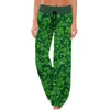 Women's Pants Comfort Pajama St. Patrick'S Print Drawstring Wide Leg Ropa De Mujer Clothing Sale 2024 Pantalones