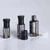 Wholesale 3ml Attar Mini Arabic Crystal Perfume Bottles Black Plating Crystal Glass Perfume Oil Bottle