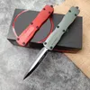 2Models di-Dragons Auto Knives D2 BLADE Black Aviation Alumnium Handle EDC CAMP Hunt Automatisk Taktisk fickkniv Mikroskärningsverktyg