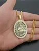 Pendant Necklaces Drop Hip Hop Stainless Steel All Seeing Eye Of Providence Pendants For WomenMen Iced Out Masonic Jewelry1752119